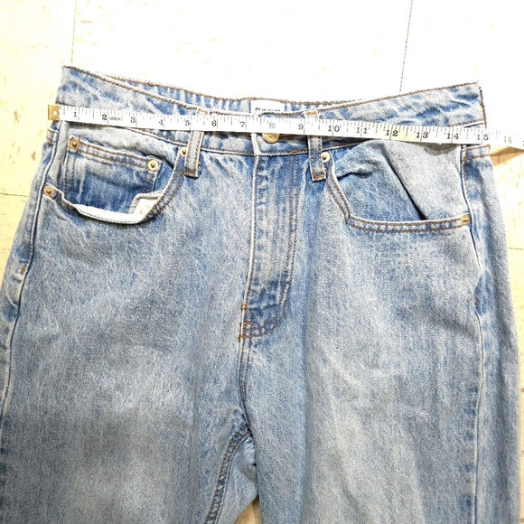 Princess Polly | Blue Distressed Women's Straight Leg Jean - Picture 10 of 13